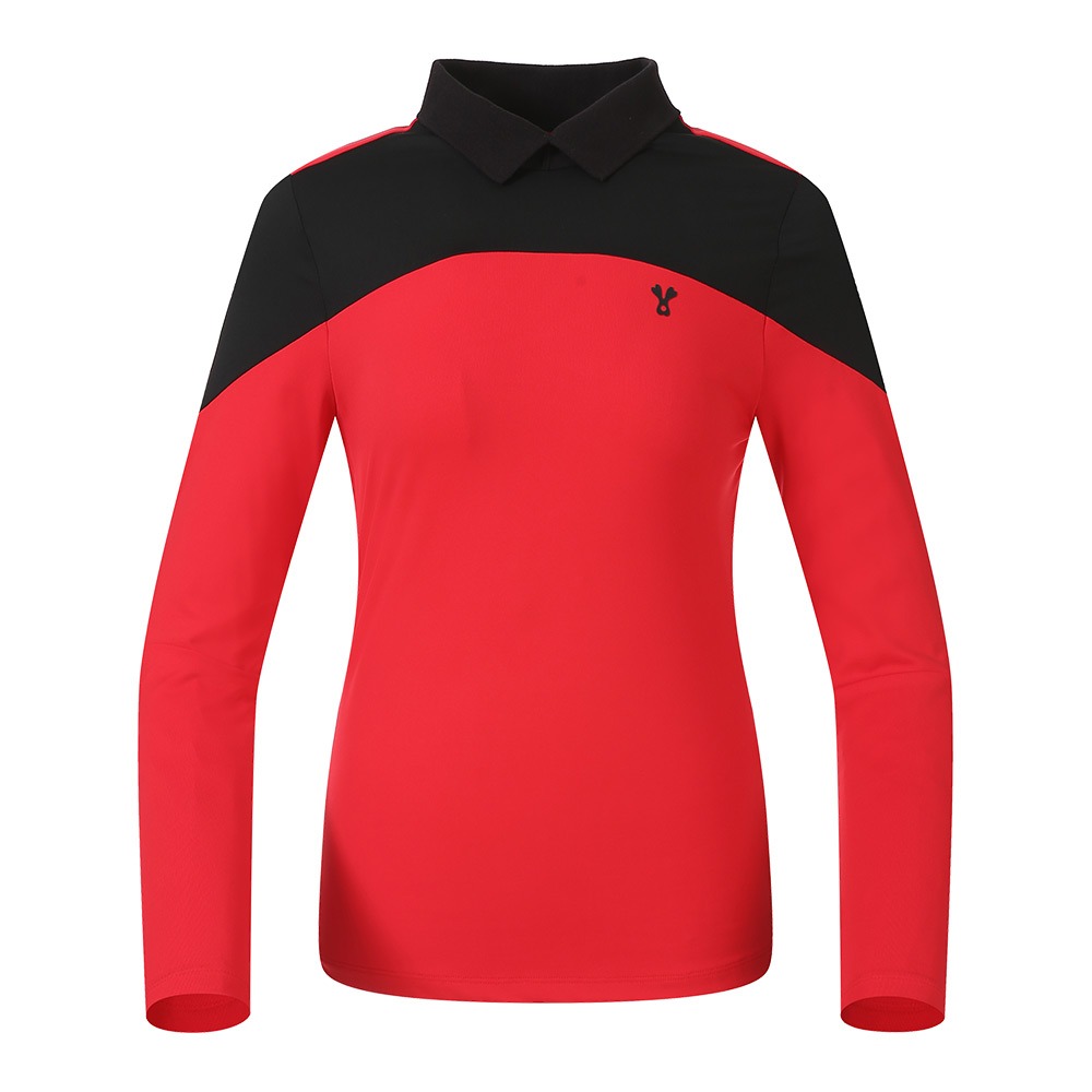 [엠유스포츠] 프린트 절개 배색 티셔츠 MU21522TL05-RED